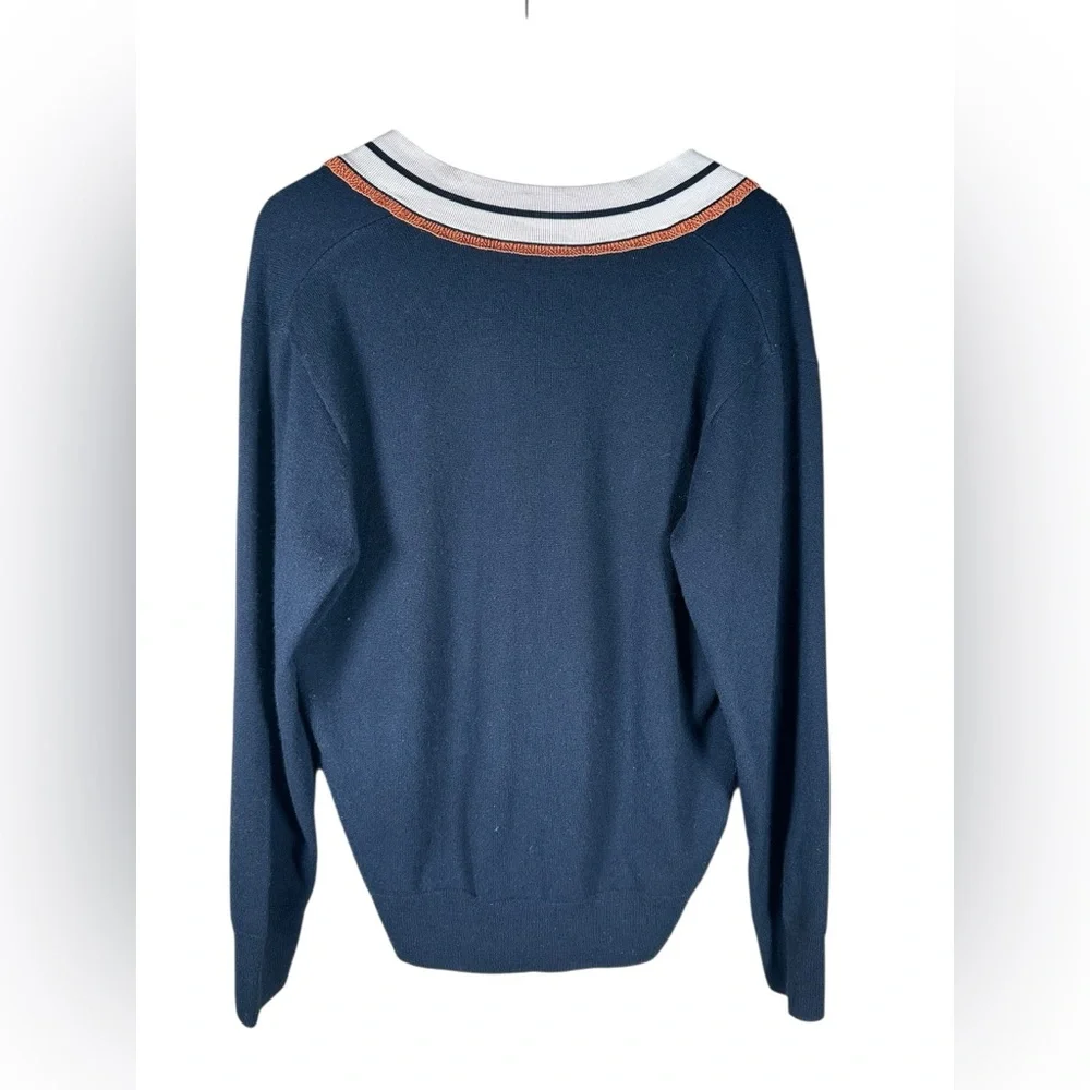 Sandro Colle Striped Neck Wool & Cashmere Sweater - Picture 4 of 12